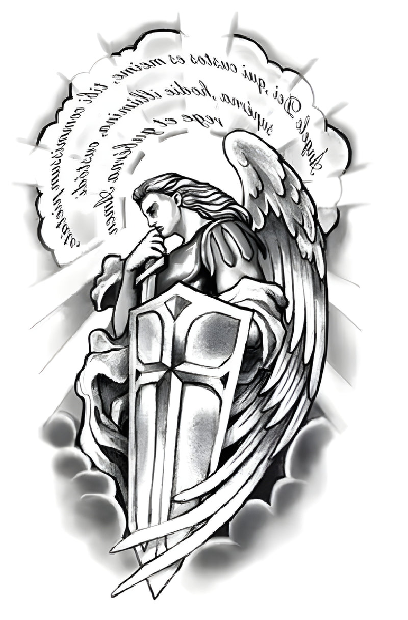 Digital Tattoo Design Download Pack Angels Demons Skulls Dragon Eye Gothic Fantasy Line Art for Flash Sheets or Ink Inspiration