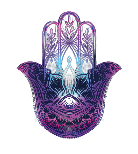 Hamas Hand Art Design Potent Protection Symbol - Digital Download Semi Transparent Background Cottage Core Junk Journal Christmas DIY Craft