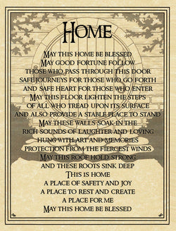 Home Blessing Prayer - AI Created Wicca Witch Design Digital Download Art Paper for Junk Journal Scrapbook Cottage Core DIY