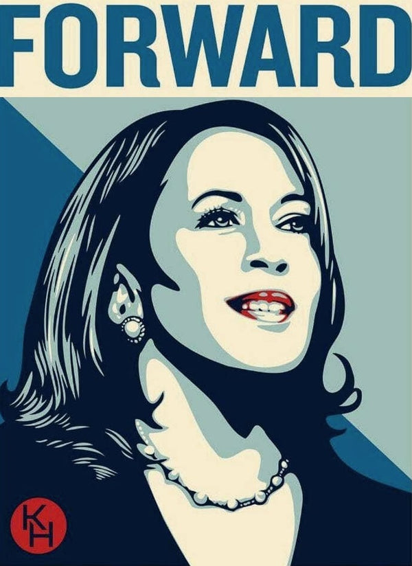 Kamala Harris 2024 Campaign Design - Kamala Forward Poster - AI Created One of a Kind Digital Download Print - Canvas Poster Art - DIY Gift