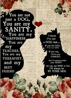 I am just a Dog Quote - Pet Lover Gift - Printable AI Created Hand Crafted One of A Kind - Digital Download Wall Art Cottage Core DIY Gift
