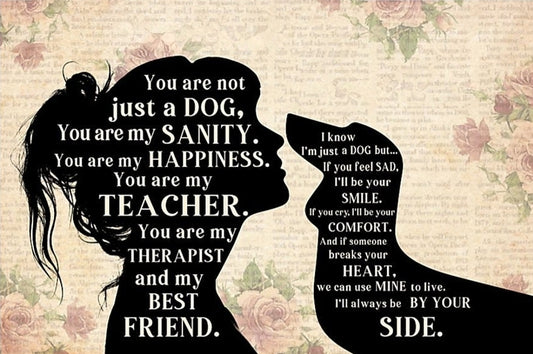  I am just a Dog - Unique Dog Lover Gift - Minimalist Decor Cute Vintage Style DIY Printable Art Unique Pet Dog AI Created Digital Art Poster