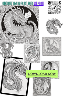 Let There Be Dragons AI Enhanced Print Collection Versatile Digital Designed Instant Download Fairycore Cottagecore DIY Craft