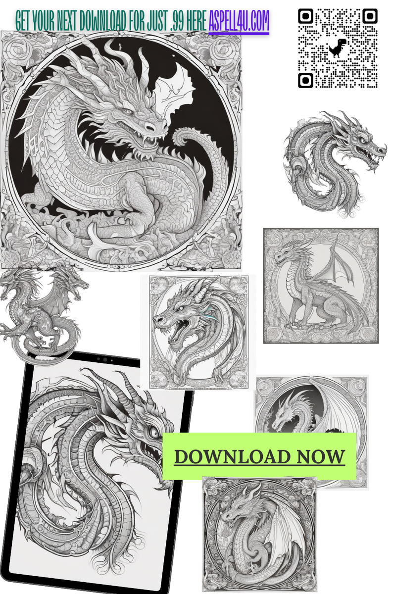 Let There Be Dragons AI Enhanced Print Collection Versatile Digital Designed Instant Download Fairycore Cottagecore DIY Craft