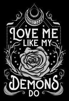 Love Me Like My Demons Do Coven Art - AI Created Wicca Witch Design - Digital Download Art Paper for Junk Journal Scrapbook Cottage Core DIY