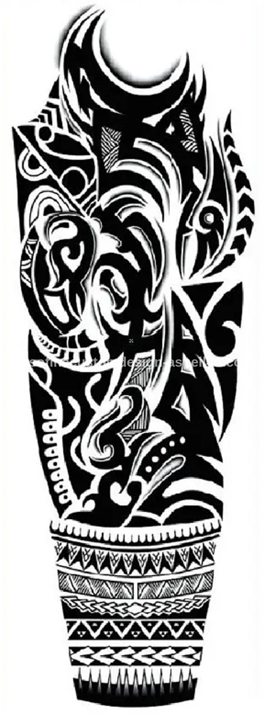 Maori Tribal Polynesian Totem Printable Large Temporary Tattoo - Custom Digital Download Design - DIY Your Own Tattoo Canvas Wall Art Poster
