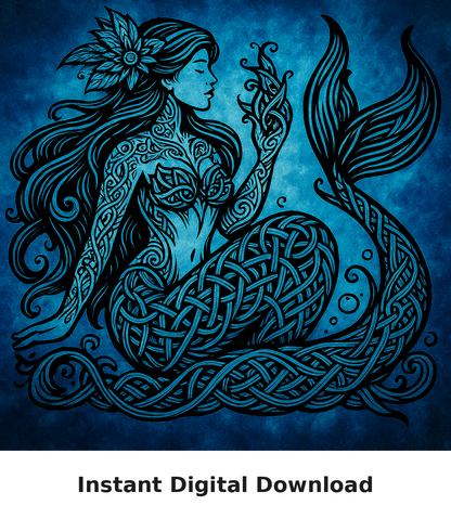 Mystic Creatures and Totem Art Bundle – 11 Tribal Fantasy Designs | Celtic Wizard Medusa Owl Mermaid Ravens and More – 4K Transparent PNG Download