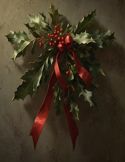 Mistletoe Farmhouse PRINTABLE Art New Custom Made To Order In America Festive Holiday Wall Decor for Your Cozy Home