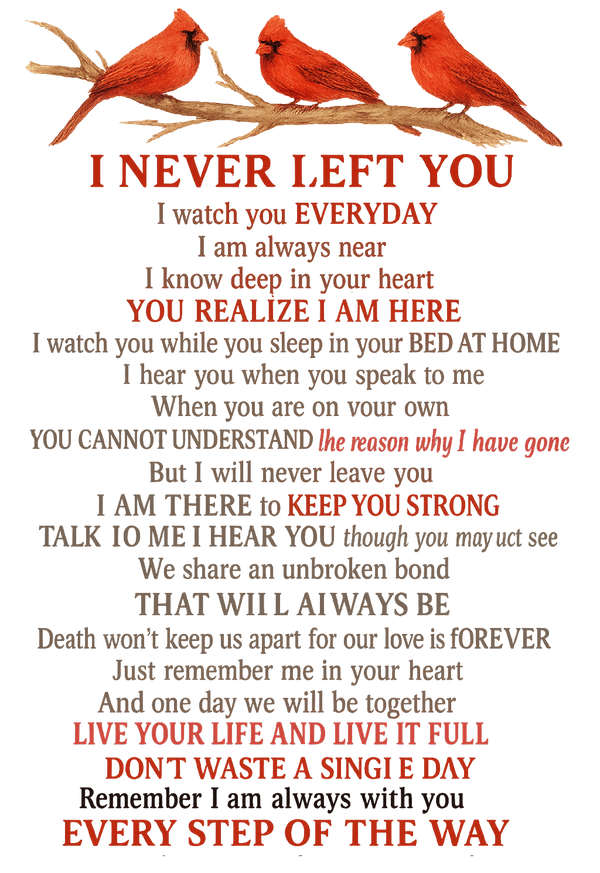 I Never Left You Remembrance Art Digital Download, AI Assisted, DIY Canvas Poster, Wall Art, Digital Gift, Junk Journal, Cottage Core