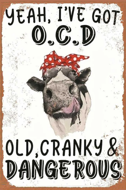 Funny Farmhouse Cow Clipart Bundle – PNG and SVG Set of 7 Designs