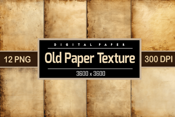 Old Paper Digital Wallpaper Textures Printable Graphics Boho Retro Themed Designs Use for Scrapbooking Junk Journal Pages Gift Wrap