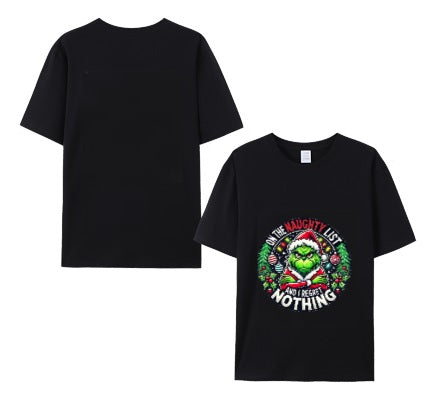On The Naughty List I Regret Nothing 100% Cotton T-Shirt for Men or Women Soft, Comfortable, Breathable Adult T-Shirt 
