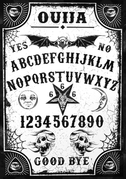 Ouija Board Coven Halloween - AI Created Wicca Witch Design - Digital Download Art Paper for Junk Journal Scrapbook Cottage Core DIY Craft

