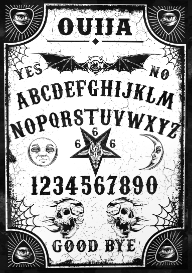 Ouija Board Coven Halloween - AI Created Wicca Witch Design - Digital Download Art Paper for Junk Journal Scrapbook Cottage Core DIY Craft
