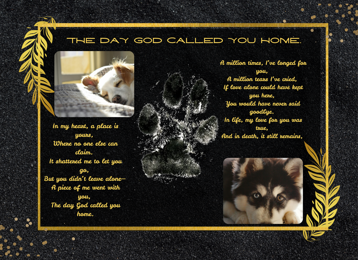 Personalized Dog Photo Wall Art, Memorial Gift for Loss of Dog, Dog Remembrance Gifts, Dog Bereavement Dog Gifts, Pet Loss Portrait