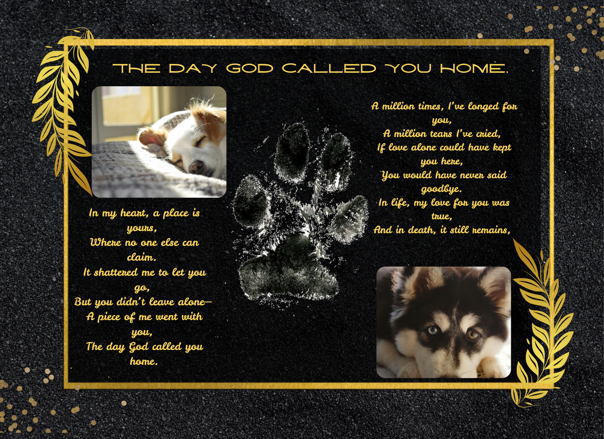 Personalized Dog Photo Wall Art, Memorial Gift for Loss of Dog, Dog Remembrance Gifts, Dog Bereavement Dog Gifts, Pet Loss Portrait