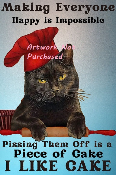 Pissing People Off is Like Cake - I Like Cake Digital Poster or Canvas Print Art 