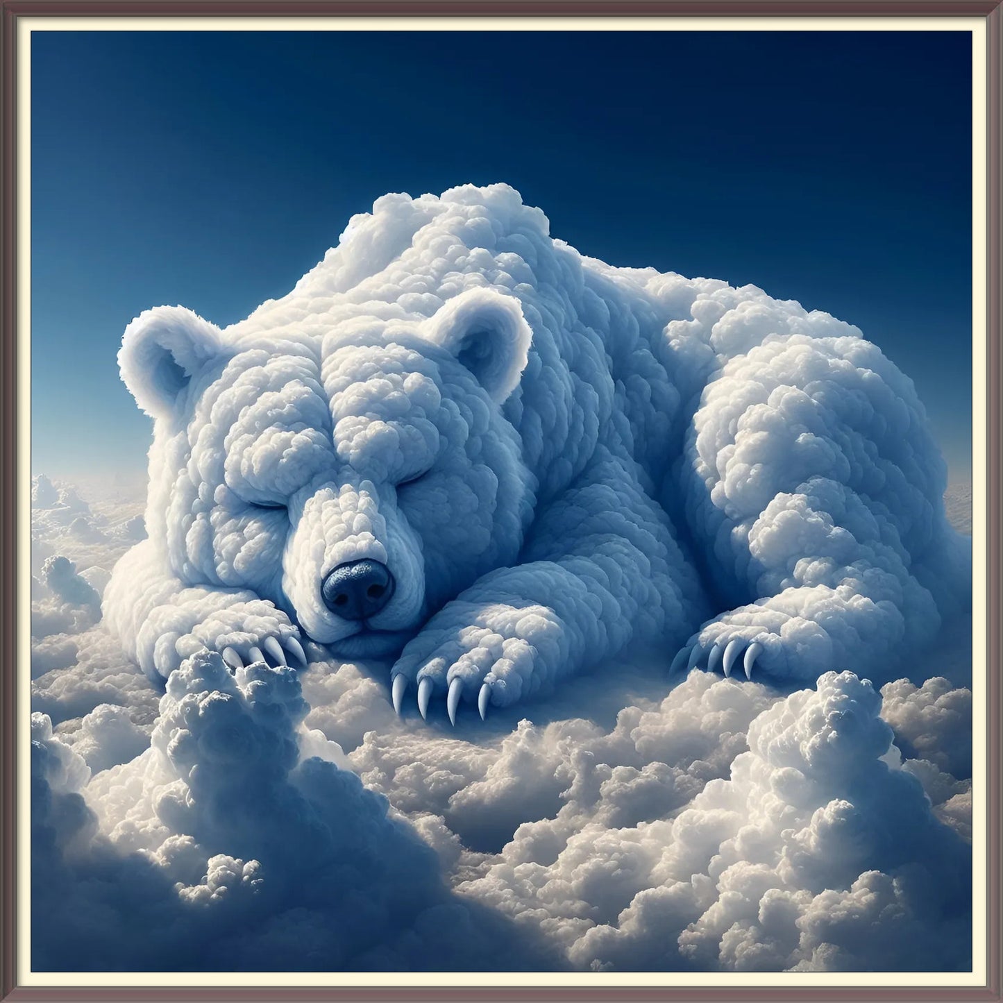 Polar Bear Sleeping in the Clouds Printable Retro Vintage Whimsical Ephemera Collage Elements Junk Journals, Decoupage & Scrapbooking