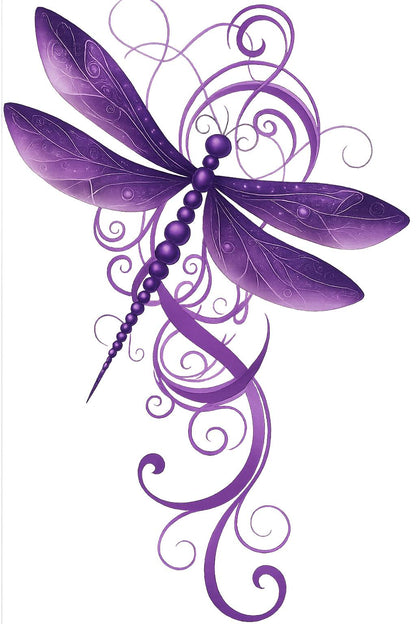 Whimsical Fantasy Dragonfly SVG Bundle – Resizable Digital Art in Blue, Purple, Gold, Green, and Forest Variants for Crafting and Décor