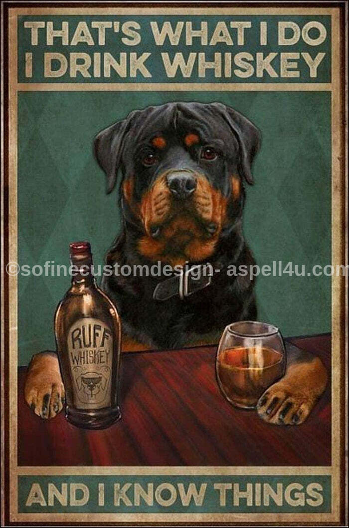 Rottweiler Thats What I Do - AI Created One of a Kind Digital Download Canvas Poster Wall Art Print DIY Printable Gift Make Your Own Crafts
