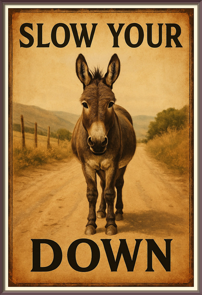 SLOW YOUR ASS DOWN – Funny Country Wall Art Digital Download – PNG + SVG