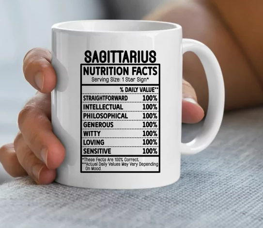 Zodiac Sign Nutrition Facts SVG Bundle