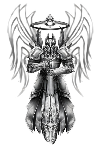 Digital Tattoo Design Download Pack Angels Demons Skulls Dragon Eye Gothic Fantasy Line Art for Flash Sheets or Ink Inspiration