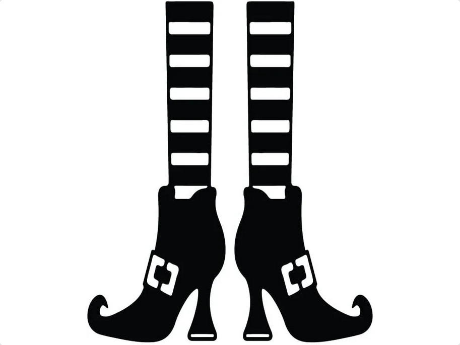 Black House Witches on Brooms Angry Black Cat Witch Boots and More Mega Bundle Halloween SVG Cut and Print Files for DIY Halloween Crafts