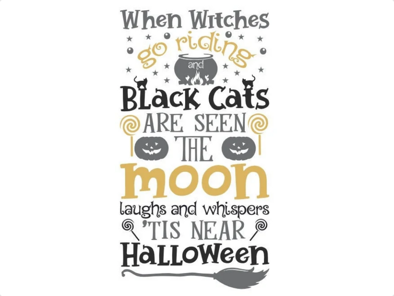 Black House Witches on Brooms Angry Black Cat Witch Boots and More Mega Bundle Halloween SVG Cut and Print Files for DIY Halloween Crafts