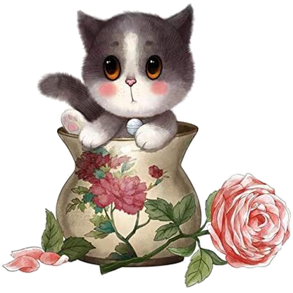 Set of 5 Kittens Transparent Background | Digital Download Wall Art Print and Frame Custom Cards, TShirt Art, Coffee Cup, Quote Design, Etc