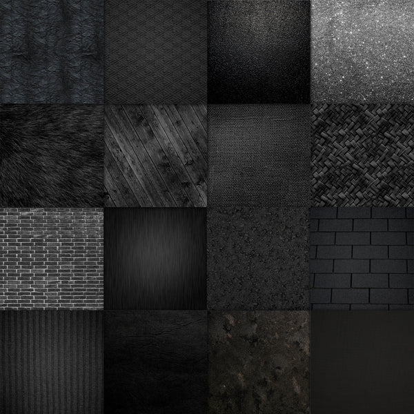 Shades of Black Digital Wallpaper Textures Printable Graphics Boho Retro Dark Themed Designs Use for Scrapbooking Junk Journal Pages Gift Wrap