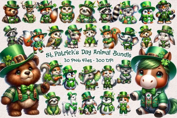 St Patrick Day Clipart PNG Digital Sublimation Clipart Use for Junk Journal Scrapbooks Wall decor etc