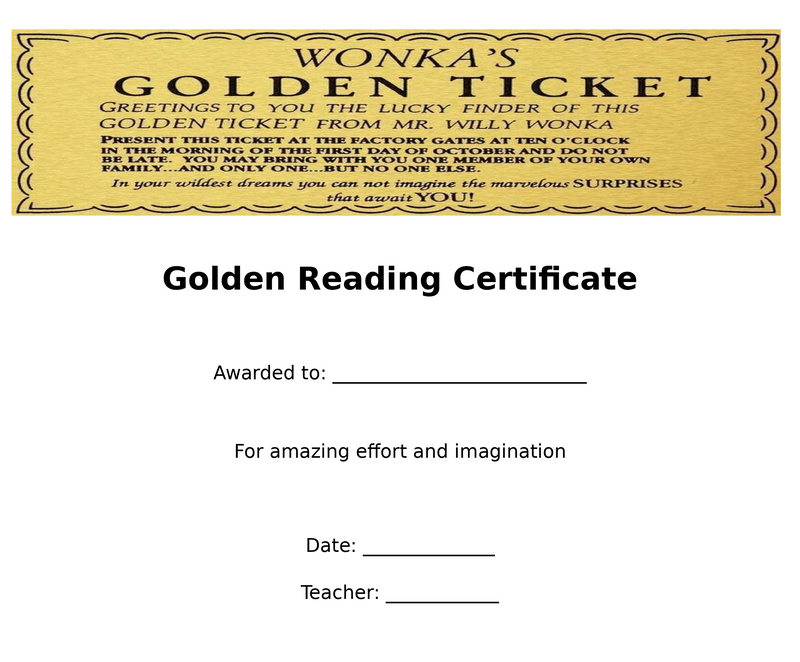 Golden Ticket Printable Download – 2-Up Landscape Layout | Instant Digital File | Classroom Reading Incentive Game | Wonka-Inspired Reward Certificate