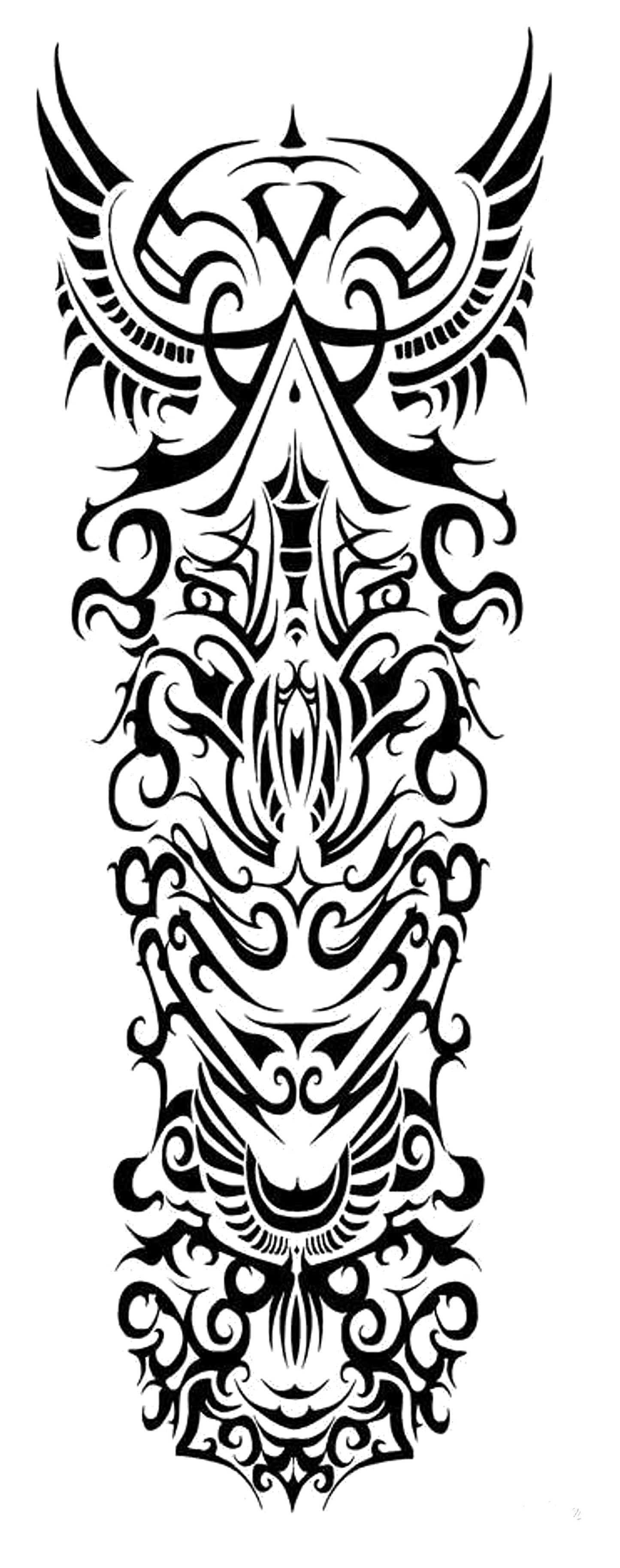 Tribal, Neo Tribal, Maori and Polynesian Tattoos Print Yourself Art Flash Sublimation Printable Digital Tattoo Resizable Cosplay Costume Art