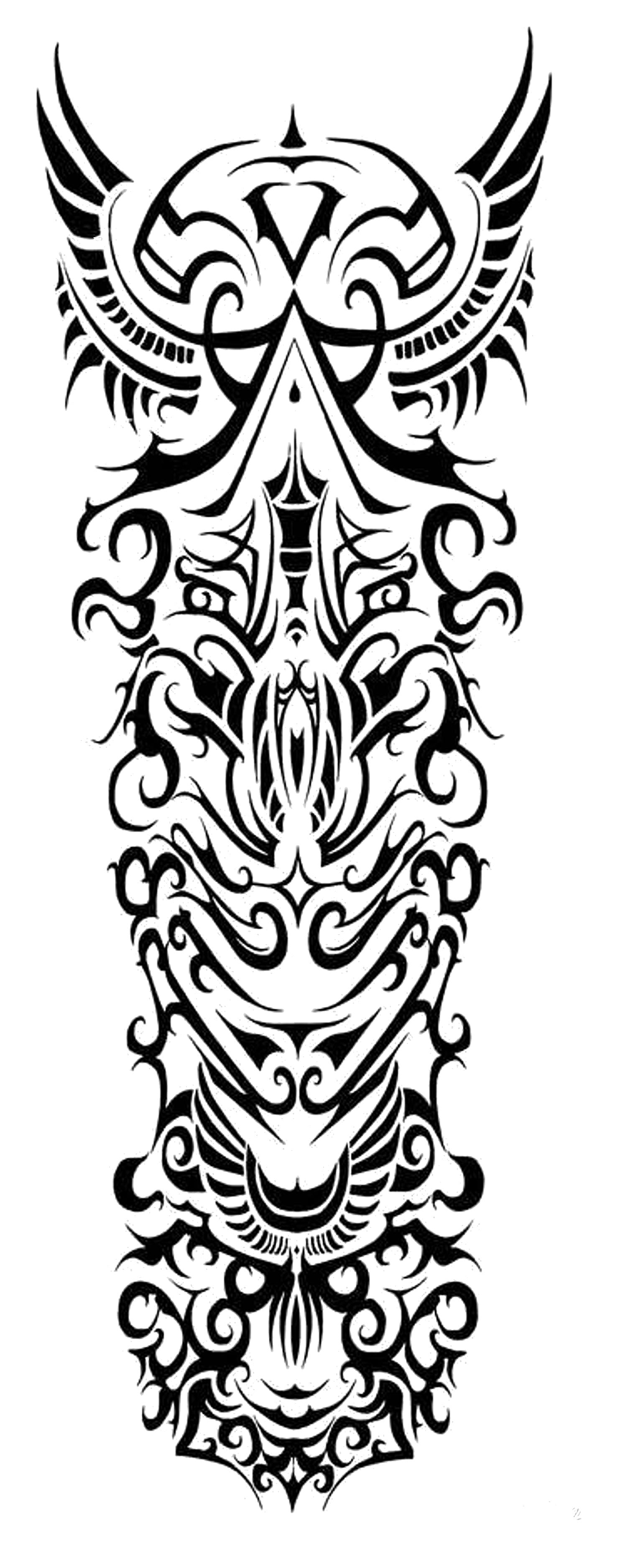 Tribal, Neo Tribal, Maori and Polynesian Tattoos Print Yourself Art Flash Sublimation Printable Digital Tattoo Resizable Cosplay Costume Art