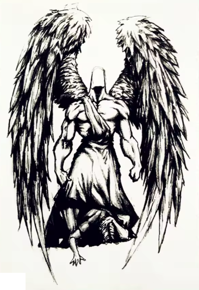 Digital Tattoo Design Download Pack Angels Demons Skulls Dragon Eye Gothic Fantasy Line Art for Flash Sheets or Ink Inspiration