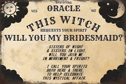 Vintage Digital Ouija Board Bridesmaids Invitations AI Created Wicca Witch Design - Digital Download Cards for Bride Fairy Core DIY Craft
