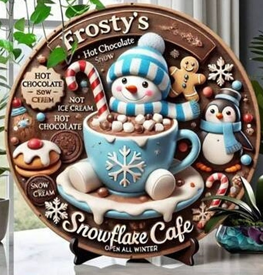 Vintage Frosty Snowman Christmas Design - Digital Download Semi - Transparent Background for Cottage Core Junk Journal Christmas DIY Craft
