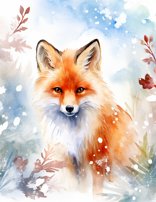 29 Watercolor Winter Animal Images