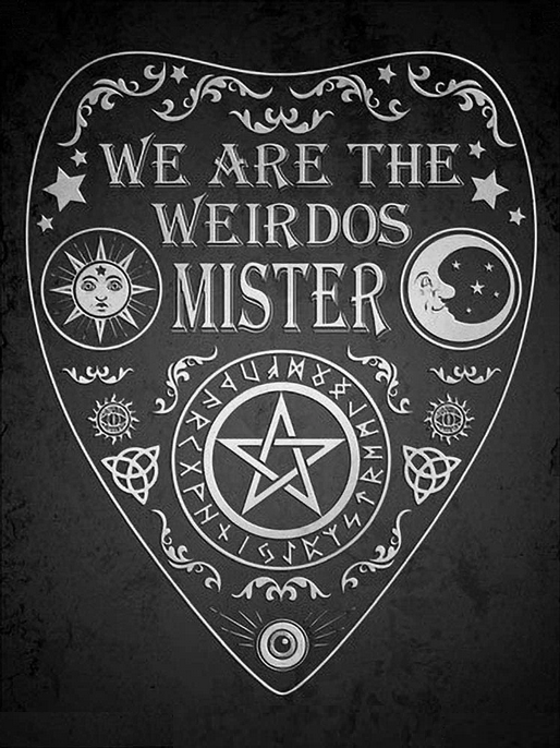 We Are The Weirdos Coven Halloween - AI Created Wicca Witch Design - Digital Download Art Paper for Junk Journal Scrapbook Cottage Core DIY Craft
