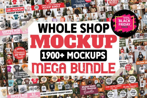 Mega Mockup Bundle - High-Resolution Whole Shop Mockup Bundle
