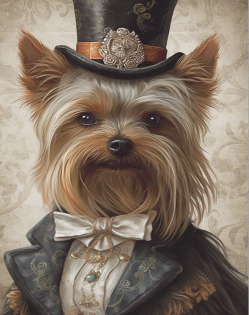 Fancy Dressed Dogs Print and Frame Wall Art Home Decor Fantasy Print Digital download Instant Access Create Your Own Art Print Can Be Edited