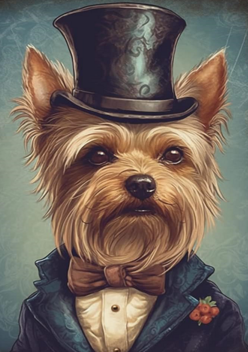 Fancy Dressed Dogs Print and Frame Wall Art Home Decor Fantasy Print Digital download Instant Access Create Your Own Art Print Can Be Edited