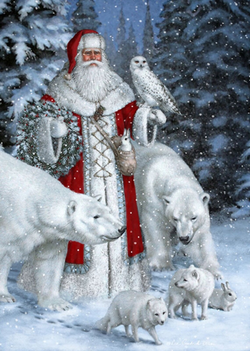 Santa Clause in White 300dpi Kids and Adults Lifetime Access Can be Resized Instant Digital Download