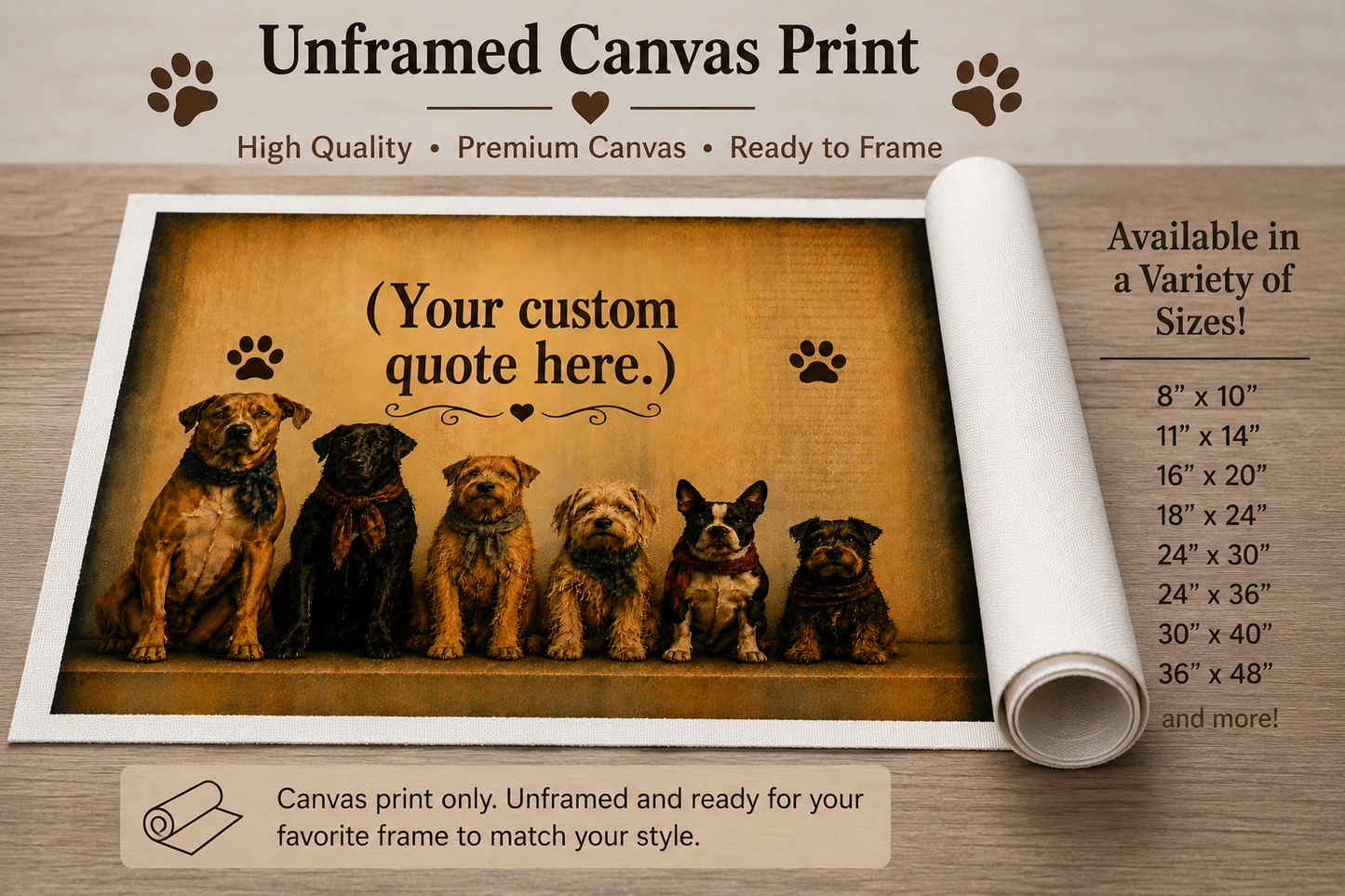 Dog Quote Wall Art PNG Download Farmhouse Pet Decor Printable Dog Lover Artwork Rustic Animal Quote Digital Download