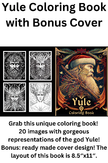 Yule Coloring Book with Bonus Cover Kindle Direct Publishing Customize as you like high quality print ready files to upload on AMAZON KDP