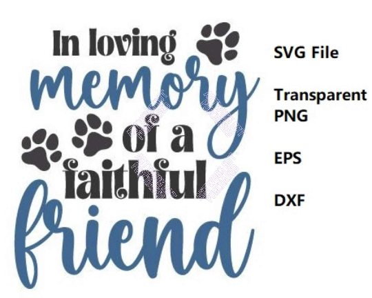 In Loving Memory Of A Faithful Friend Pet Loss Remembrance Gift - AI Assisted Digital Download - Canvas Poster Wall Art - DIY Grief Cards