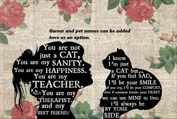 I am just a cat Gift for Pet Lover - Digital Download Art Poster, Canvas Print, Wall Art Decoupage, Junk Journal, Cottage Core, DIY Art Gift
