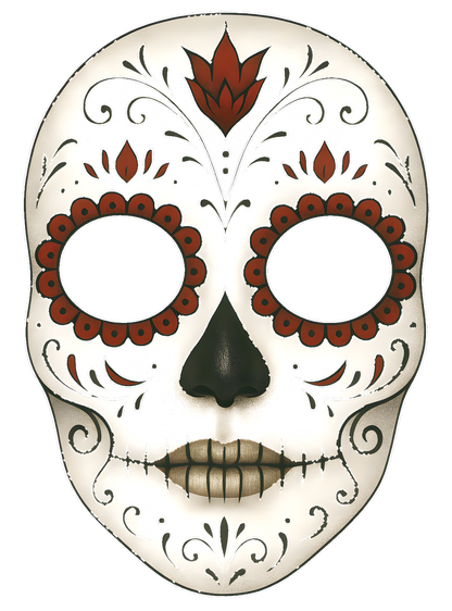 Print Your Day of the Dead Face Mask Tattoo Design for Halloween Costume, Sugar Skull Art, Instant Download, DIY Temporary Ink (Copy)