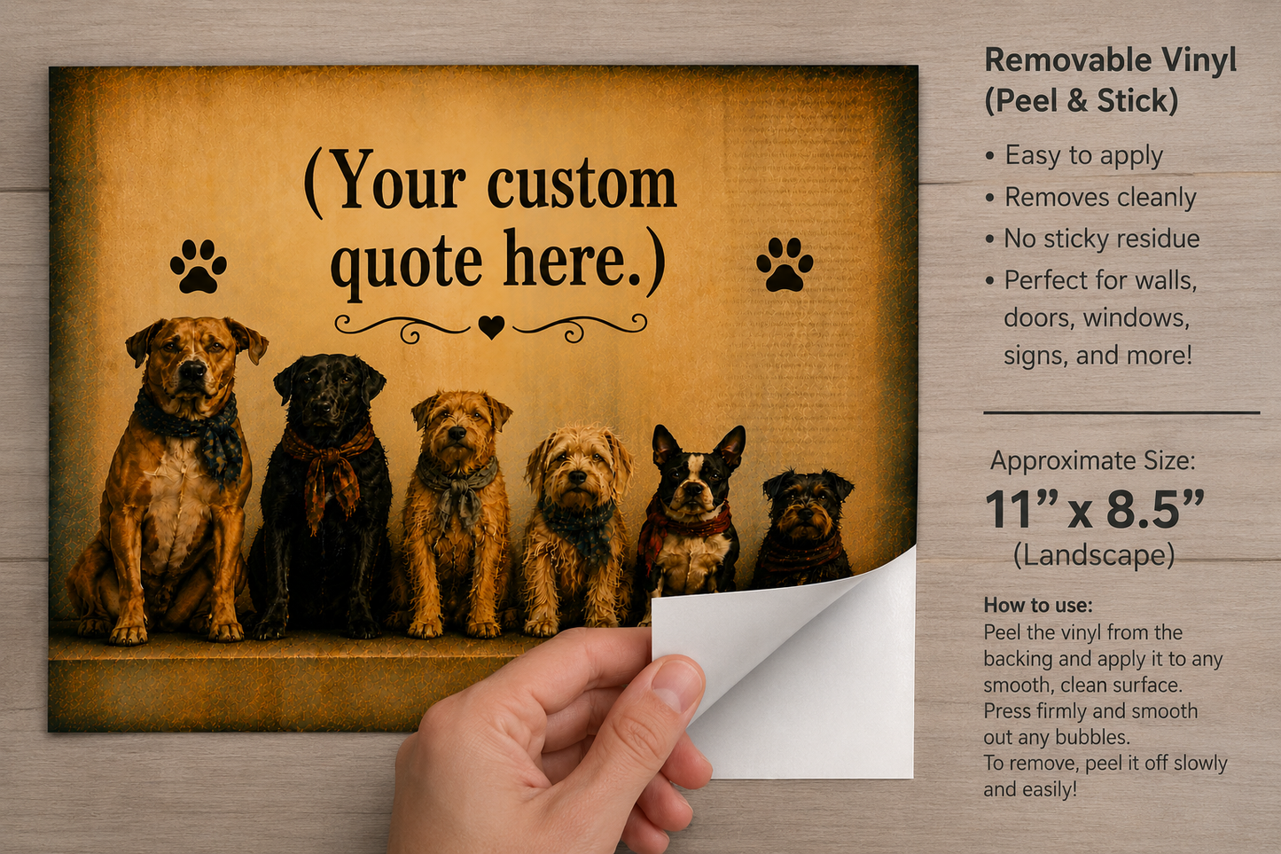 Dog Quote Wall Art PNG Download Farmhouse Pet Decor Printable Dog Lover Artwork Rustic Animal Quote Digital Download